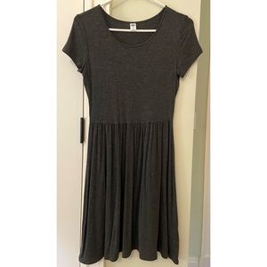 Grey short sleeve jersey dress
